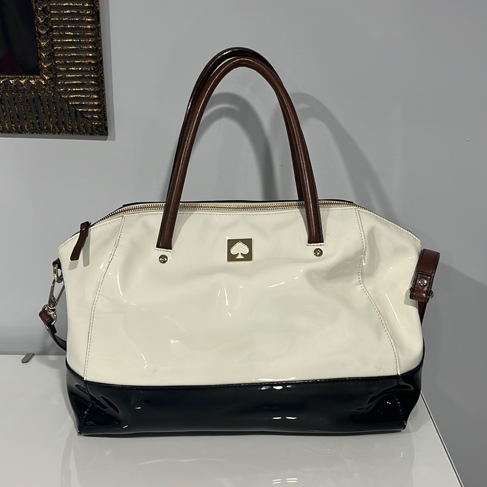 Kate Spade patent leather two tone handbag